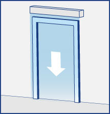 Luftschleier horizontal Schiebetüren oder Flügeltüren