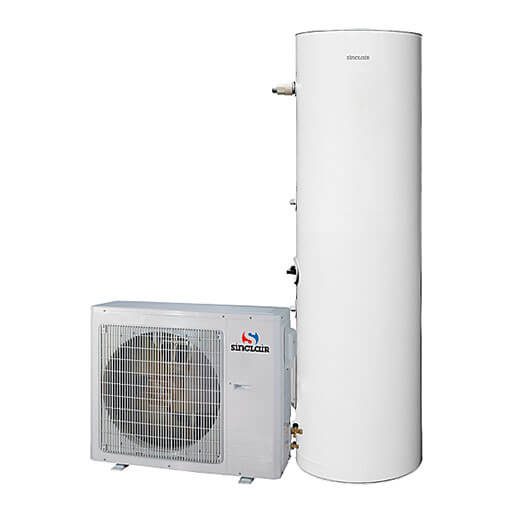 Set kombinierbare Außeneinheit und Warmwasserbereiter