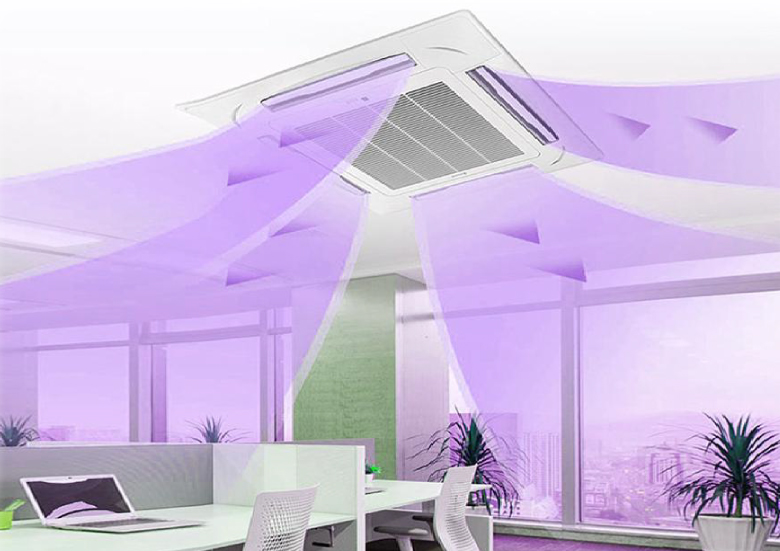 UV-Nachrüstung zur Luftreinigung über Deckenkassetten oder Fan Coil-Geräte der Klimaanlagen