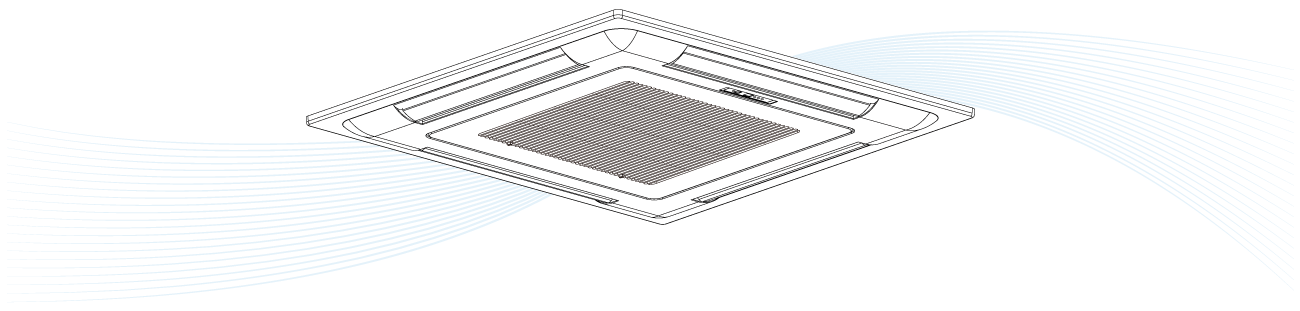 Deckenkassette Illustration für UV-Luftreinigung