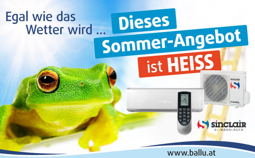 Frosch und Klimaanlage: Sommer 2020 Aktion, Angebote