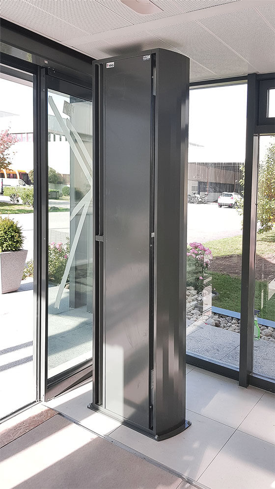 Vertikaler Luftschleier - Türluftschleier Standgerät