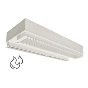 Premium BVP 1-300W EC-Luftschleier mit Warmwasserheizregister 60/40 - inkl. Hand/Automatik-Steuerung