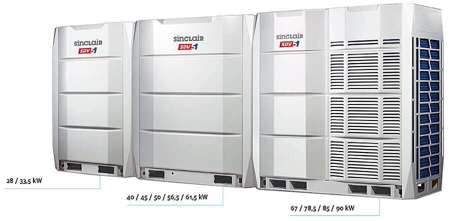 Kommerzielle Klimaanlagen Großsysteme Außeneinheiten bis 270 kW