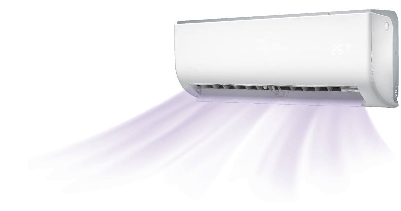 Split-Innengerät mit UV-Technologie zur Raumluftreinigung