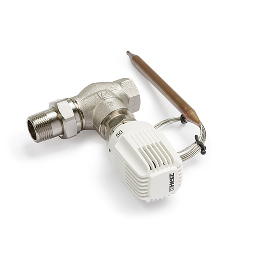 Thermostatisches Regelventil, 2-Wege als Eckventil