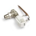 Thermostatisches Regelventil (2-Wege Regelventil) als Eckventil mit Thermostatkopf