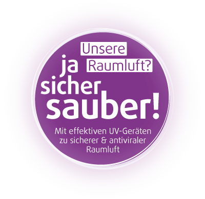 Unsere raumluft ist sicher und sauber. Durch UV-Sterilisation.